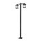 Z-Lite Portland 2 Light Outdoor Post Mounted Fixture, Black & Clear Beveled 531-2-536P-BK - alternate 1